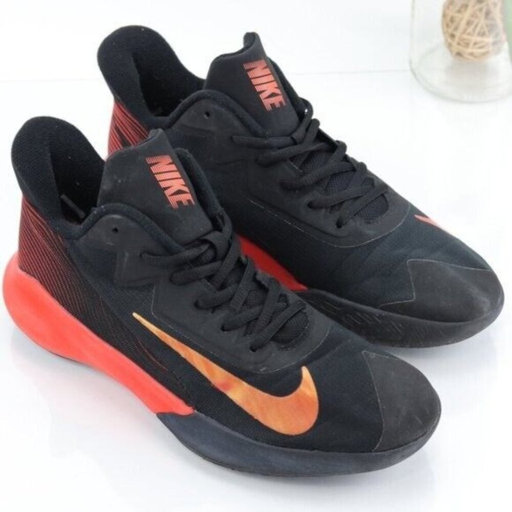 Nike Precision4 Sneaker Men's Size 8 Black Camellia Chile Red Basketball Shoe - Picture 2 of 12